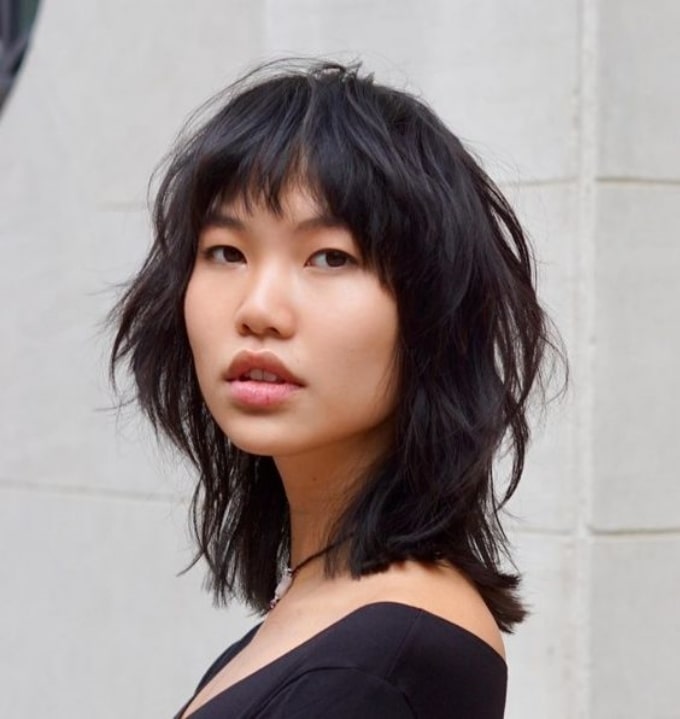 Wolf Cut With Bangs